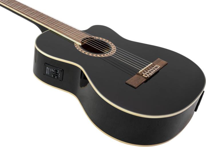 Actual product image Dimavery CN-600E classical guitar, black (Classical guitar)