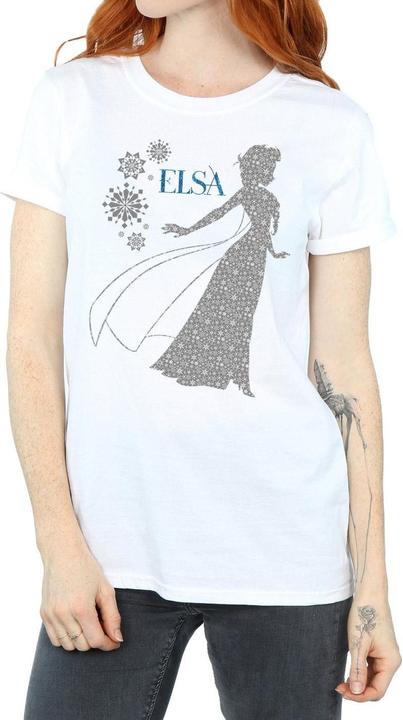 Immagine prodotto Disney Frozen Elsa Christmas Silhouette Maglietta Ampia Donna (M)