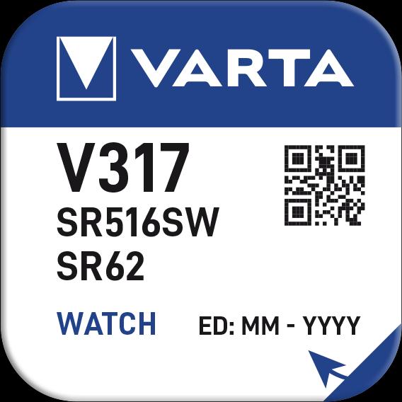 Produktbild Varta V317 / SR516SW - 10 Uhrenbatterien (10 Stk., SR62, 10.50 mAh)