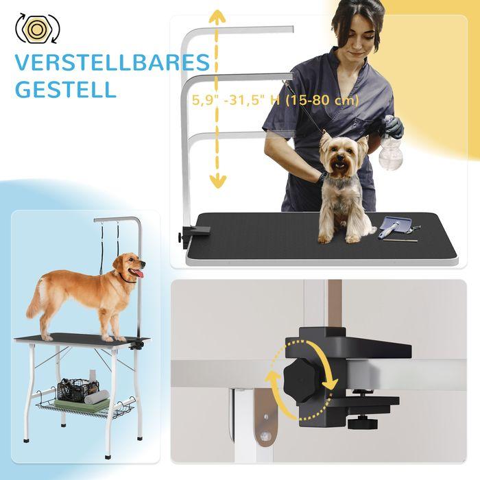 Actual product image Swisshandel24 Hundepflegetisch, höhenverstellbar Trimmtisch für Hunde, klappbar Schertisch (Dog)