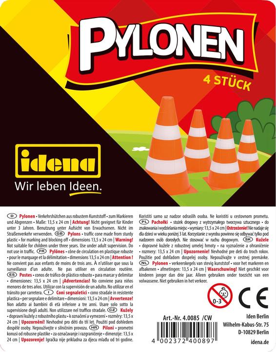 Produktbild Idena 40085 - Pylonen, 4 Stück