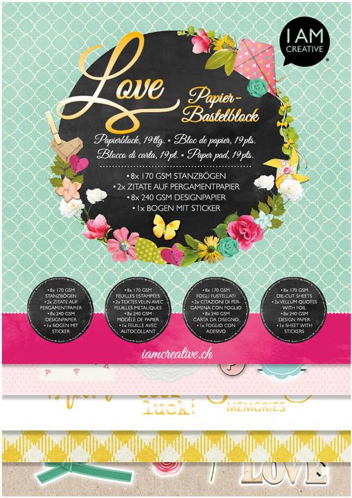 Produktbild I Am Creative Papier Bastelblock (25 g/m², 19 x)