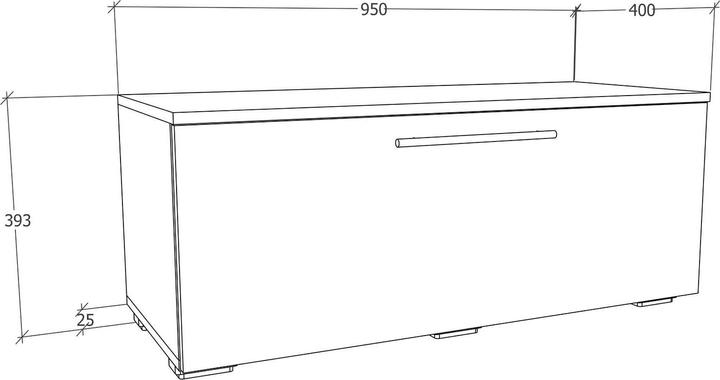 Immagine prodotto VCM Mobili TV bassi in legno Mobile TV Cabinet Table Console TV Table Arila S (95 x 40 x 39 cm)