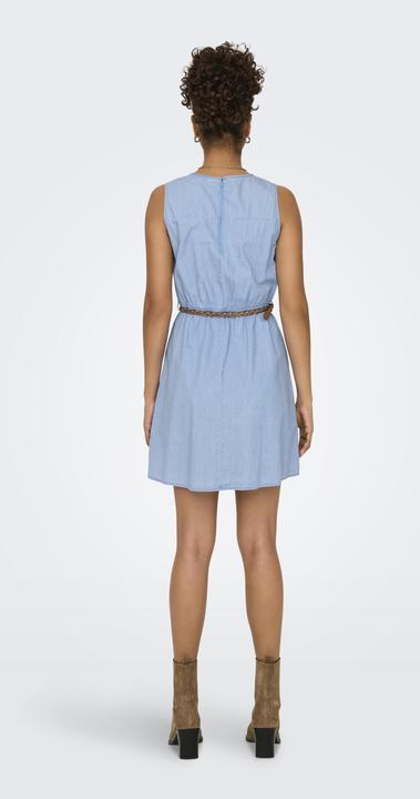 Image du produit Only Coupe normale Col rond Bretelles larges Robe courte Robe en jean (M)