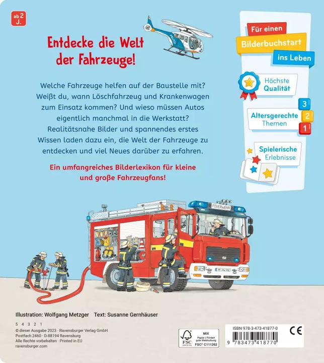 Image du produit Ravensburger Mein grosses Bilderlexikon: Alles über Fahrzeuge (Allemand, Susanne Gernhäuser, Wolfgang Butcher, 2023)
