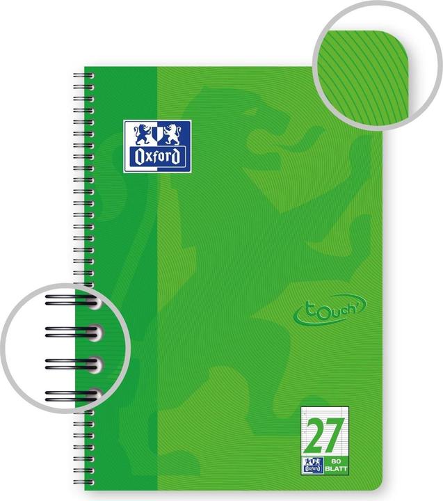 Image du produit Oxford Bloc-notes Touch (A4+, À rayures, Couverture rigide)