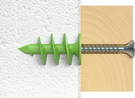 Image du produit Fischer 524841 K, contenu : 2 x chevilles pour matériaux isolants FID Green 90 (2 pcs)