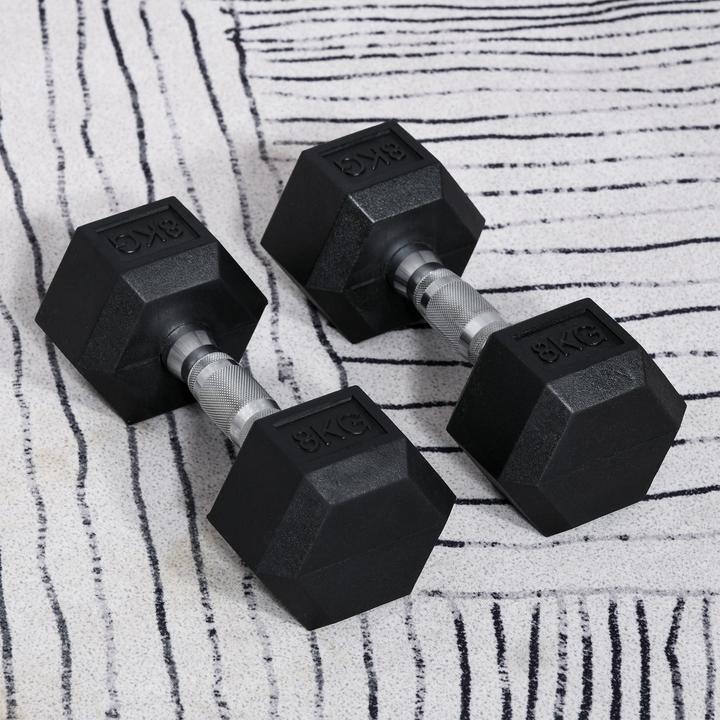 Image du produit Homcom Ensemble d'haltères courts 2 pièces (2 x 8 kg)