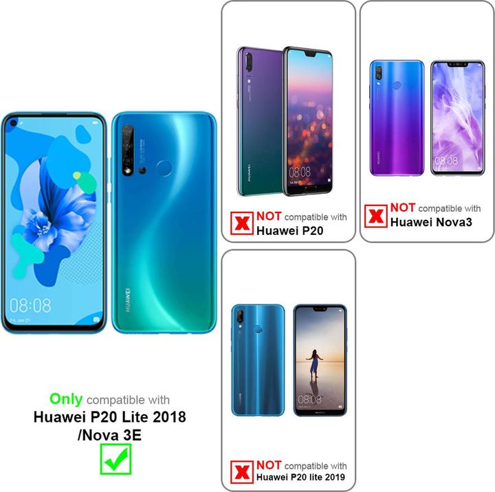 Produktbild Cadorabo Book Hülle mit Print (Huawei Nova 3E)