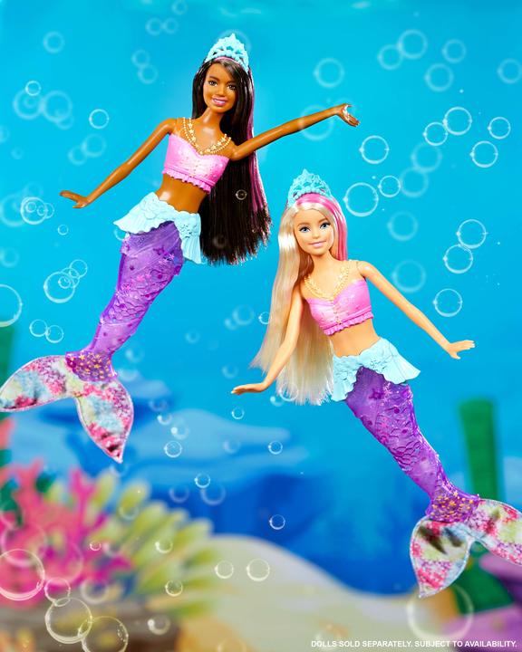 Image du produit Barbie Sirène Lumieres & Danse Aquatique Blonde - Poupée Mannequin - 3 ans et +