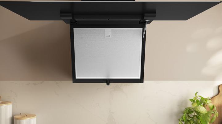 Actual product image Neff N 50, wall-mounted fair, 80 cm, clear glass black printed, D85IFN1S0 (Wall hood)