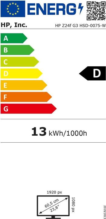 Energie-Label HP Z24f G3 (1920 x 1080 Pixel, 23.80")