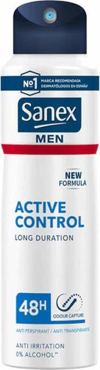 Actual product image Sanex Men Active Control 48h Deodorant Spray 200ml (Spray, 200 ml)