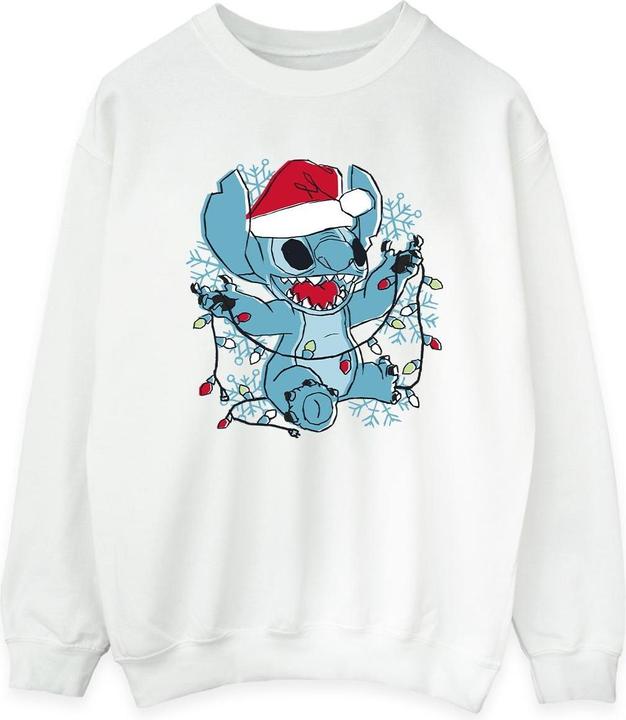 Immagine prodotto Disney Lilo And Stitch Christmas Lights Sketch Felpa Donna (L)