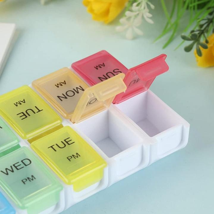 Produktbild Cbx Tablettenbox, Pillenbox 7 Tage - Morgen und Abend Rainbow