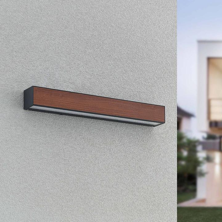 Image du produit Arcchio Lengo Applique murale LED CCT, 50cm, 1-fl. bois (1175 lm, IP65)