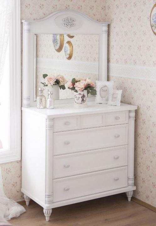 Actual product image Cilek Romantic mirror top (for dresser) (90 x 88 cm)