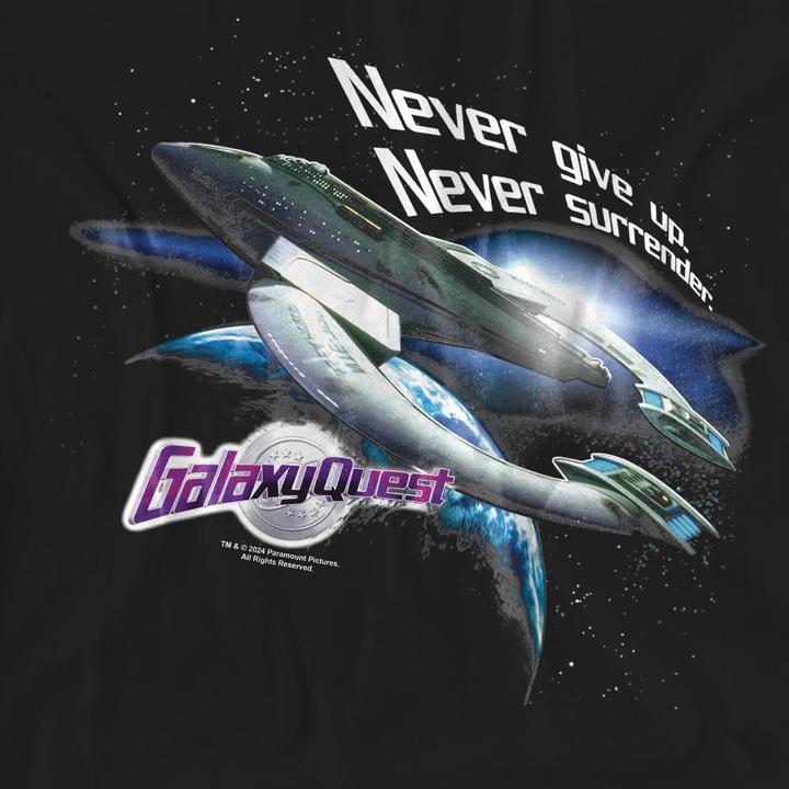 Actual product image Galaxy Quest Unisex Adult Never Surrender T-Shirt (XL)