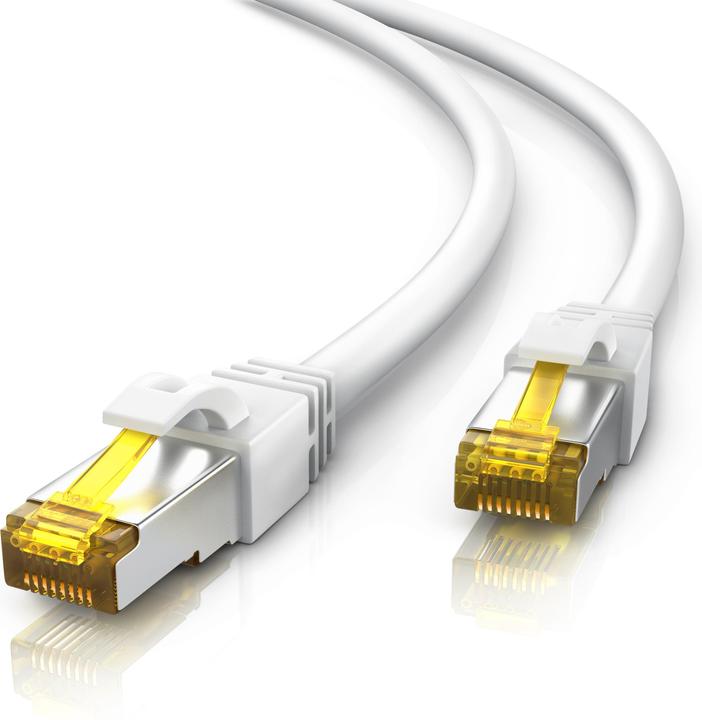 Primewire CAT.7 network cable - Ethernet Gigabit Lan cable RJ45 - 10 Gbit/s - patch cable - comp. CAT.6 CAT.8 (S/FTP, PiMF, CAT7, 10 m)