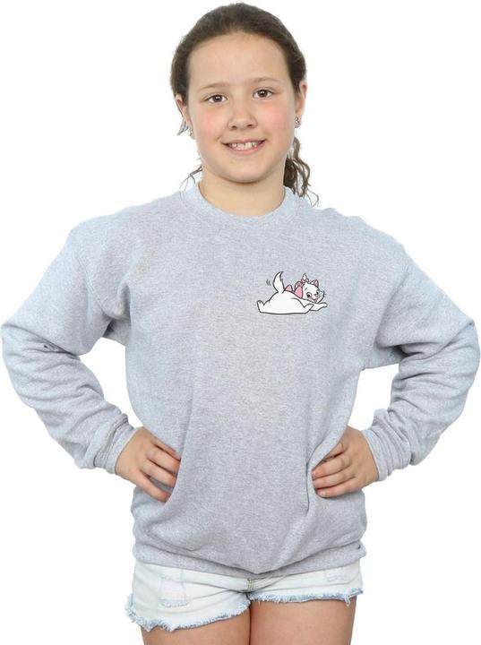 Actual product image Disney Girls Aristocats Marie Sweet Backside Breast Print Sweatshirt (140, 146)