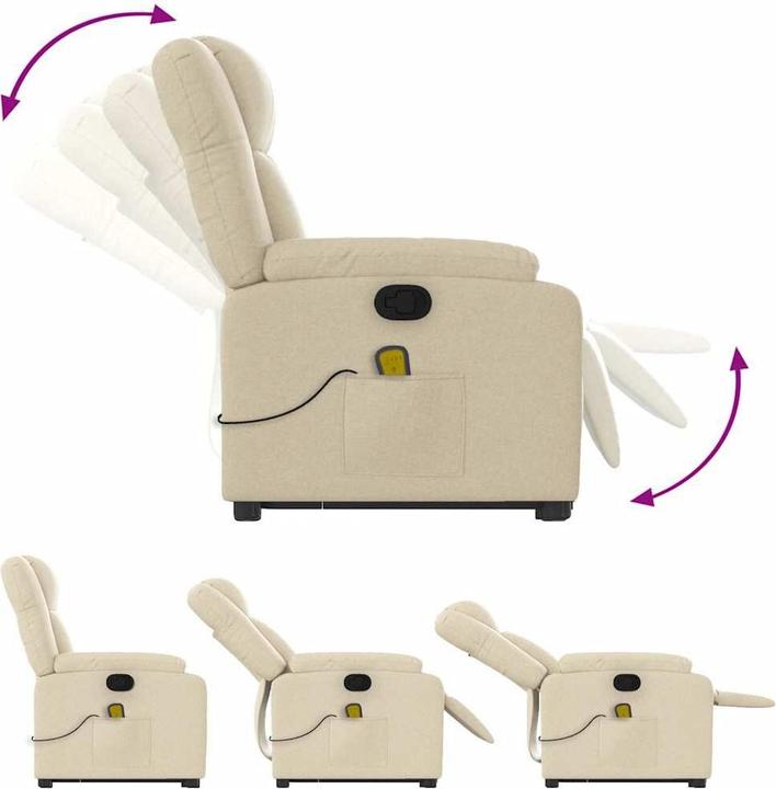 Produktbild VidaXL Massagesessel mit Aufstehhilfe Stoff
