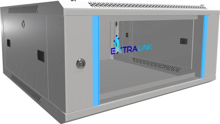 Image du produit Extralink EX.8543 rack cabinet 4U Wall mounted rack Grey (4 HE, Rack 19 pouces)