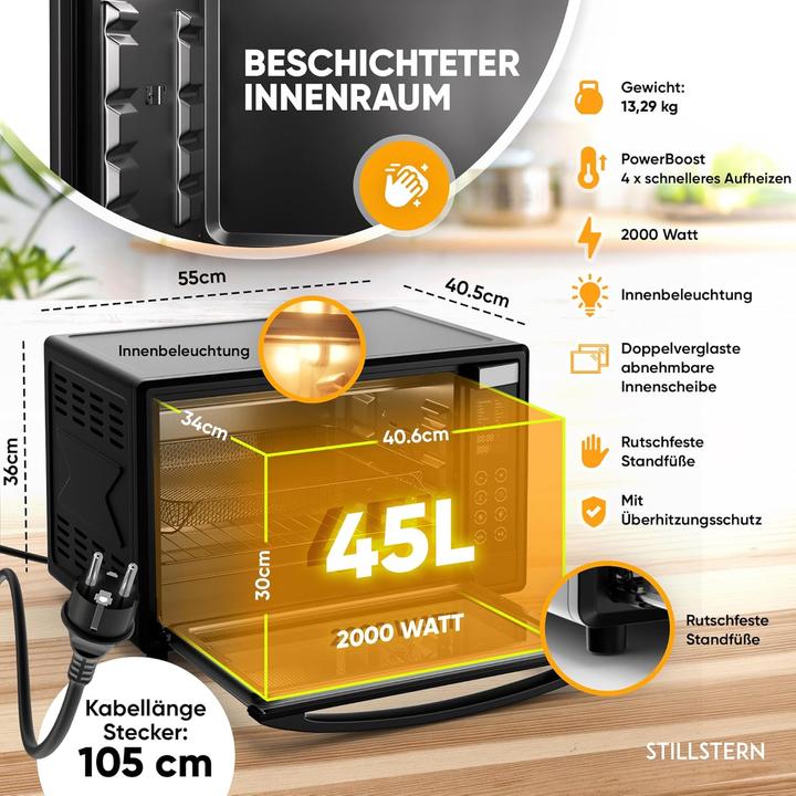 Actual product image Stillstern Mini convection oven (45L) (CH plug)