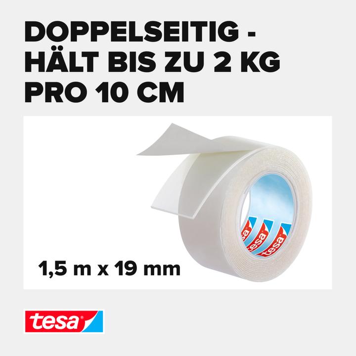 Actual product image tesa Mounting tape for glass, double-sided mounting tape (19 mm)