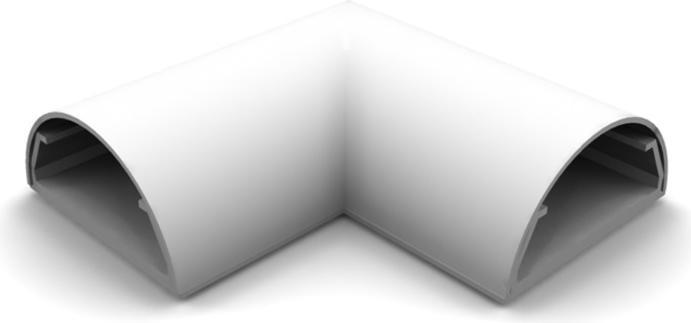 Produktbild Multibrackets Aluminium Kabelwinkel Kabelkanäle (Kabeldurchlass, 1 cm)