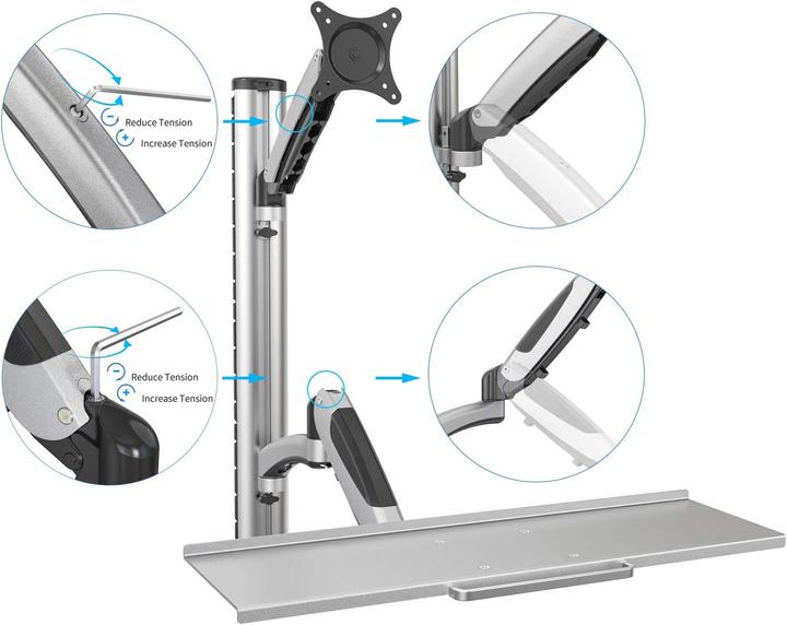 Image du produit Digitus Station de travail flexible, murale dm. (Mur, 27")