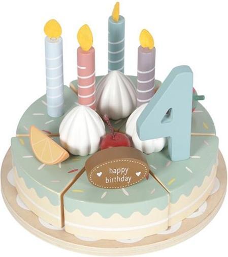 Image du produit Little Dutch Gâteau d'anniversaire en bois XL - bleu