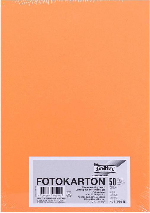 Immagine prodotto Folia Cartone fotografico A4, salmone, 50 pezzi (300 g/m², 1 x)