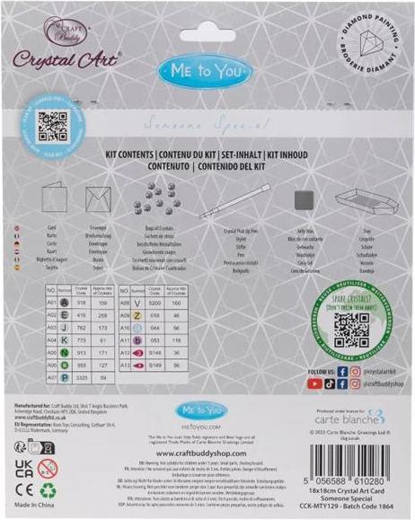 Immagine prodotto Craft Buddy Kit di carte d'arte di cristallo Qualcuno di speciale 18 x 18 cm