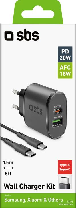 Produktbild SBS PD-Reiselader inkl. USB C-Kabel (18 W)