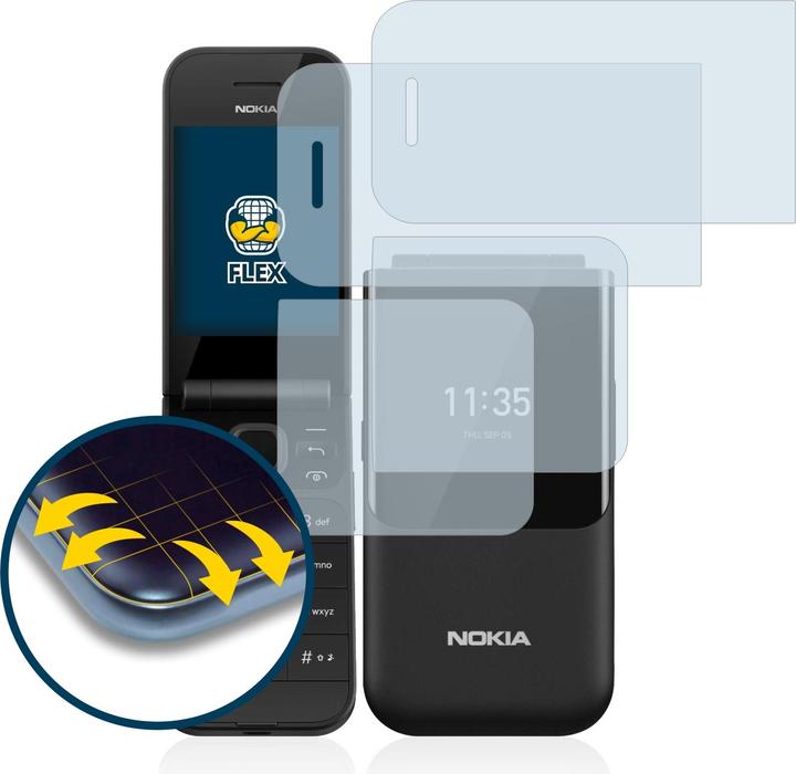Actual product image BROTECT Full-Cover Protector (2 Piece, Nokia 2720 Flip)