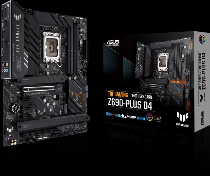 Produktbild ASUS TUF Gaming Z690-Plus D4 (LGA 1700, Intel Z690H, ATX)