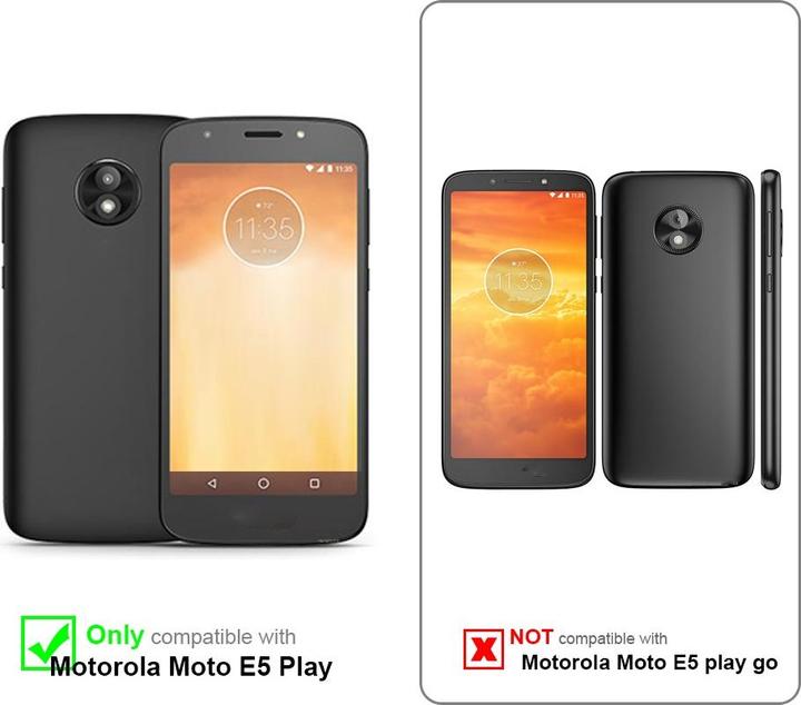 Actual product image Cadorabo Book Invisible Magnet Cover (Motorola Moto E5 Play)