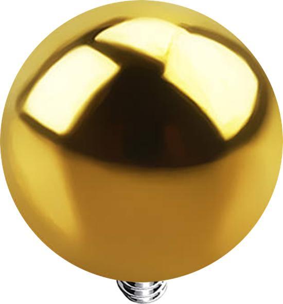 Actual product image Star Piercing Gold-plated dermal anchor ball (Titanium G23, without brass)
