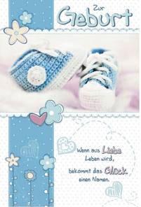 Immagine prodotto Hilpert Biglietti d'auguri nascita scarpe blu (1 pz.)