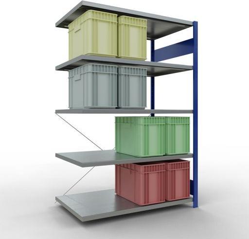 Stecksystem Anbauregal MULTIplus250 mit Kreuzstrebe