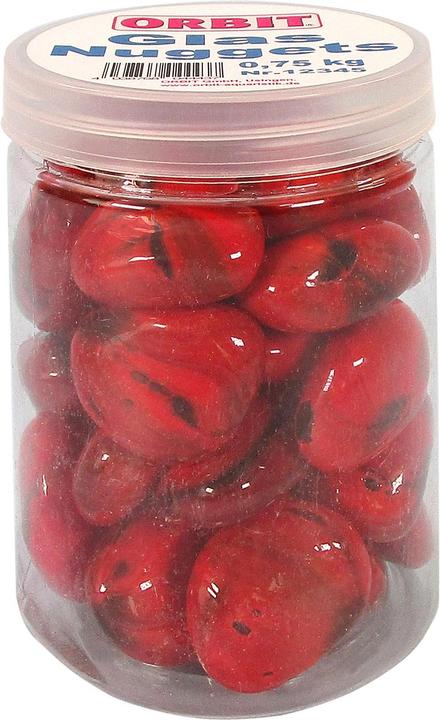 Actual product image Orbit Glass nuggets, Red, 0.75kg (Embellishment, other items)
