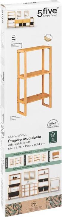 Actual product image 5Five Bamboo storage shelf - 35 x 20 x 84 cm (35 x 20 x 84 cm)