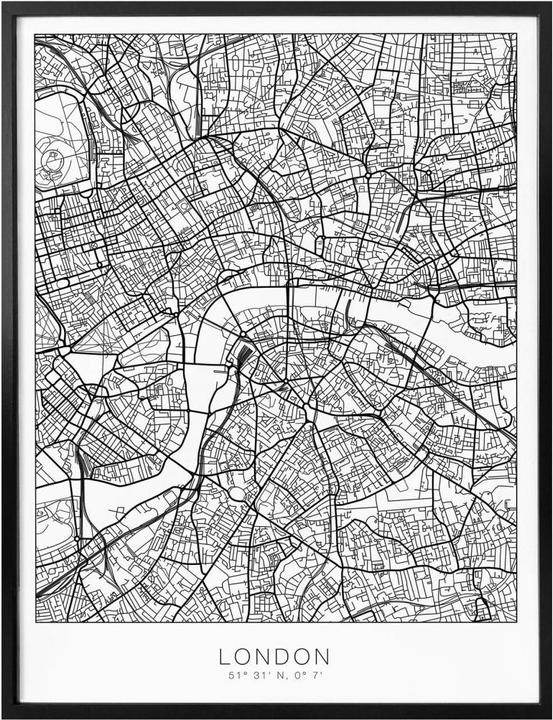 Produktbild Trenddeko Stadtplan London (120 x 150 cm)