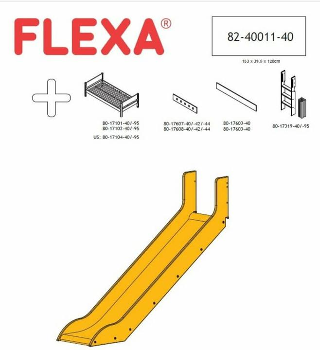 Actual product image Flexa Slide for half height bed
