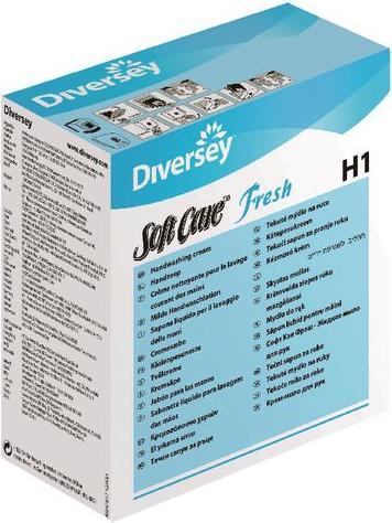 Actual product image Diversey Håndsaebe Soft Care Fresh H1 t/Soft Care Line disp.800ml (Liquid soap, 800 ml)