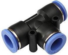 Immagine prodotto RND Raccordo a T, aria/vuoto, polibutilene tereftalato (PBT), Ø10 mm, attacco push-in (Connessione a T)