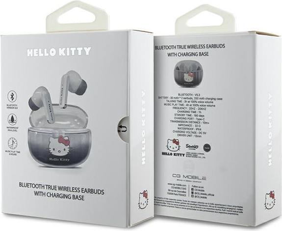 Produktbild Hello Kitty słuchawki Bluetooth HKTWSHDGKEK TWS + stacja dokująca czarny/black Gradient Electroplati (ANC, Kabellos)