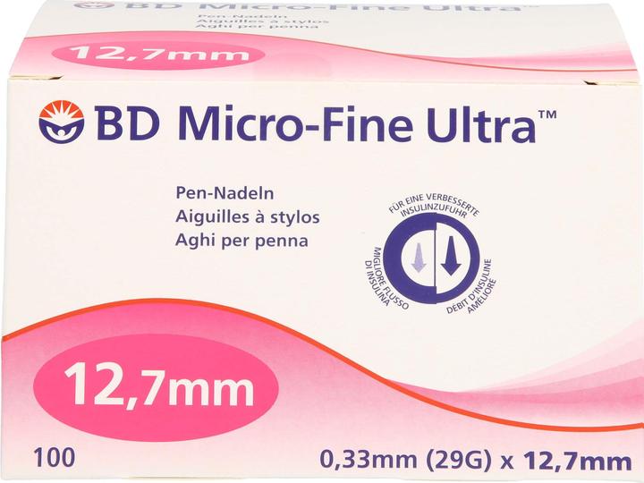 Produktbild BD + Ultra Pen Nadel 0.33 x 12.7mm (Pen Nadeln + Einmalkanülen)