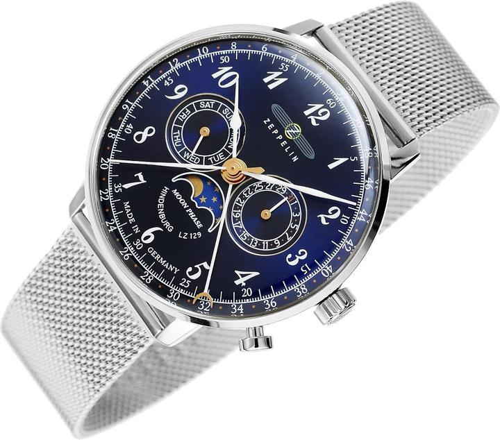 Produktbild Zeppelin LZ129 Hindenburg 7036M-3 Quarzblaue Uhr (259102) (Analoguhr, 40 mm)