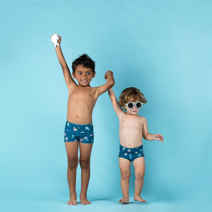 Immagine prodotto Nabaiji Costume da bagno boxer bambino/bambina - balena blu scuro (2)